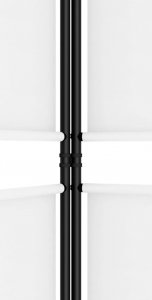 vidaXL vidaXL Parawan 4-panelowy, biały, 200 x 180 cm, tkanina 7