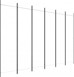 vidaXL vidaXL Parawan 6-panelowy, biały, 300 x 200 cm, tkanina 2