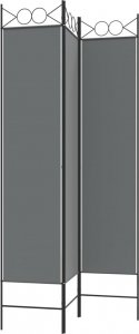 vidaXL vidaXL Parawan 3-panelowy, antracytowy, 120x200 cm, tkanina 5