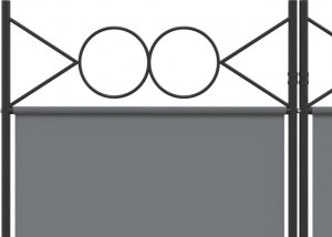 vidaXL vidaXL Parawan 3-panelowy, antracytowy, 120x200 cm, tkanina 7