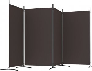 vidaXL vidaXL Parawan 4-panelowy, brązowy, 346x180 cm, tkanina 5
