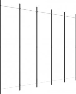 vidaXL vidaXL Parawan 5-panelowy, biały, 250x200 cm, tkanina 2