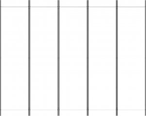 vidaXL vidaXL Parawan 5-panelowy, biały, 250x200 cm, tkanina 3