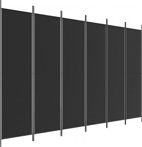 vidaXL vidaXL Parawan 6-panelowy, czarny, 300x200 cm, tkanina 2