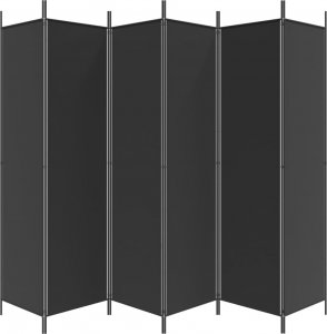 vidaXL vidaXL Parawan 6-panelowy, czarny, 300x200 cm, tkanina 4