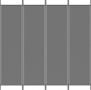 vidaXL vidaXL Parawan 4-panelowy, antracytowy, 200x200 cm, tkanina 3
