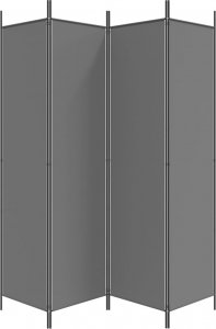 vidaXL vidaXL Parawan 4-panelowy, antracytowy, 200x200 cm, tkanina 4