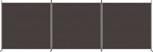 vidaXL vidaXL Parawan 3-panelowy, brązowy, 525x180 cm, tkanina 3