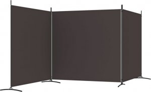 vidaXL vidaXL Parawan 3-panelowy, brązowy, 525x180 cm, tkanina 5