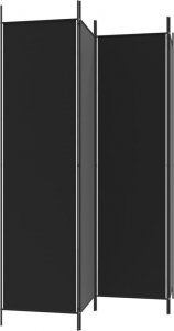 vidaXL vidaXL Parawan 4-panelowy, czarny, 200x200 cm, tkanina 5
