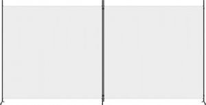 vidaXL vidaXL Parawan 2-panelowy, biały, 348x180 cm, tkanina 3