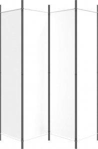 vidaXL vidaXL Parawan 4-panelowy, biały, 200x200 cm, tkanina 4