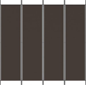 vidaXL vidaXL Parawan 4-panelowy, brązowy, 200x200 cm, tkanina 3