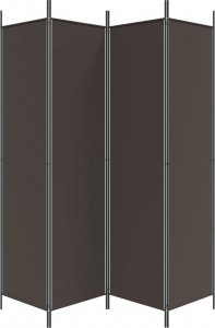 vidaXL vidaXL Parawan 4-panelowy, brązowy, 200x200 cm, tkanina 4