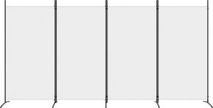 vidaXL vidaXL Parawan 4-panelowy, biały, 346x180 cm, tkanina 3