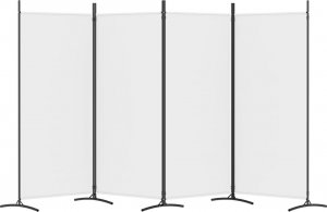 vidaXL vidaXL Parawan 4-panelowy, biały, 346x180 cm, tkanina 4