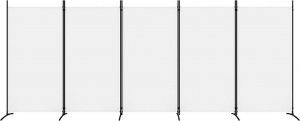 vidaXL vidaXL Parawan 5-panelowy, biały, 433x180 cm, tkanina 3