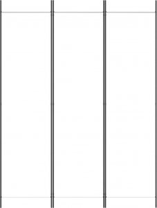vidaXL vidaXL Parawan 3-panelowy, biały,150x200 cm, tkanina 3