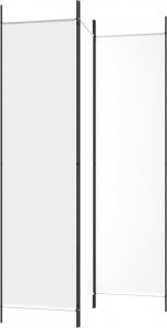 vidaXL vidaXL Parawan 3-panelowy, biały,150x200 cm, tkanina 5