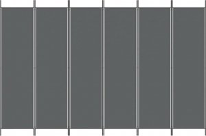 vidaXL vidaXL Parawan 6-panelowy, antracytowy, 300x200 cm, tkanina 3