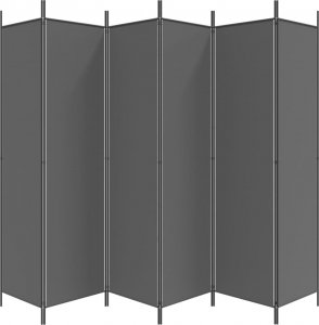vidaXL vidaXL Parawan 6-panelowy, antracytowy, 300x200 cm, tkanina 4