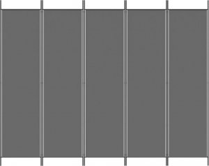 vidaXL vidaXL Parawan 5-panelowy, antracytowy, 250x200 cm, tkanina 3