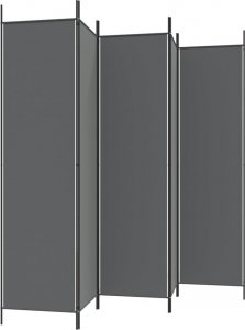 vidaXL vidaXL Parawan 5-panelowy, antracytowy, 250x200 cm, tkanina 5