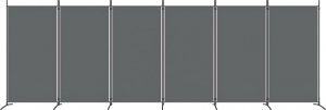 vidaXL vidaXL Parawan 6-panelowy, antracytowy, 520x180 cm, tkanina 3