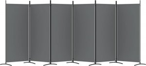 vidaXL vidaXL Parawan 6-panelowy, antracytowy, 520x180 cm, tkanina 5