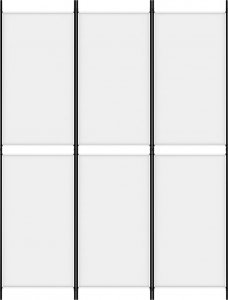 vidaXL vidaXL Parawan 3-panelowy, biały,150x200 cm, tkanina 3