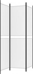 vidaXL vidaXL Parawan 3-panelowy, biały,150x200 cm, tkanina 5