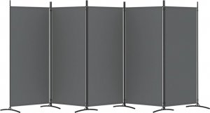 vidaXL vidaXL Parawan 5-panelowy, antracytowy, 433x180 cm, tkanina 4