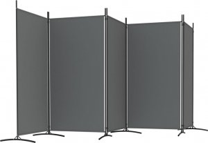 vidaXL vidaXL Parawan 5-panelowy, antracytowy, 433x180 cm, tkanina 5