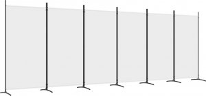 vidaXL vidaXL Parawan 6-panelowy, biały, 520x180 cm, tkanina 2