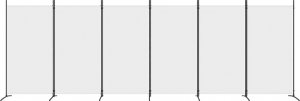 vidaXL vidaXL Parawan 6-panelowy, biały, 520x180 cm, tkanina 3