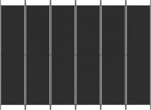 vidaXL vidaXL Parawan 6-panelowy, czarny, 300x220 cm, tkanina 3
