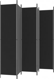 vidaXL vidaXL Parawan 6-panelowy, czarny, 300x220 cm, tkanina 5