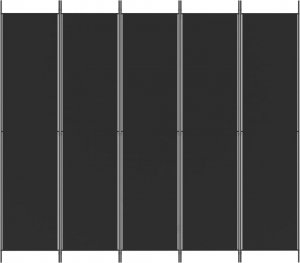 vidaXL vidaXL Parawan 5-panelowy, czarny, 250x220 cm, tkanina 3