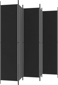 vidaXL vidaXL Parawan 5-panelowy, czarny, 250x220 cm, tkanina 5