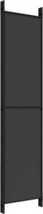 vidaXL vidaXL Parawan 5-panelowy, czarny, 250x220 cm, tkanina 6