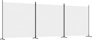 vidaXL vidaXL Parawan 3-panelowy, biały, 525x180 cm, tkanina 2