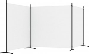 vidaXL vidaXL Parawan 3-panelowy, biały, 525x180 cm, tkanina 5