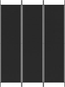 vidaXL vidaXL Parawan 3-panelowy, czarny, 150x200 cm, tkanina 3