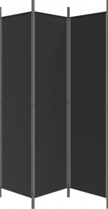 vidaXL vidaXL Parawan 3-panelowy, czarny, 150x200 cm, tkanina 4