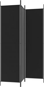 vidaXL vidaXL Parawan 3-panelowy, czarny, 150x200 cm, tkanina 5