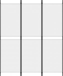 vidaXL vidaXL Parawan 3-panelowy, biały, 150 x 180 cm, tkanina 3