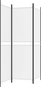 vidaXL vidaXL Parawan 3-panelowy, biały, 150 x 180 cm, tkanina 5