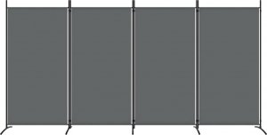 vidaXL vidaXL Parawan 4-panelowy, antracytowy, 346x180 cm, tkanina 3