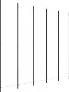 vidaXL vidaXL Parawan 5-panelowy, biały, 250x220 cm, tkanina 2