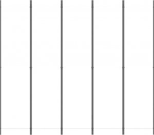 vidaXL vidaXL Parawan 5-panelowy, biały, 250x220 cm, tkanina 3